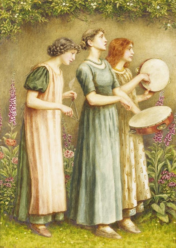 Three Women in a Garden Making Music, s.d.