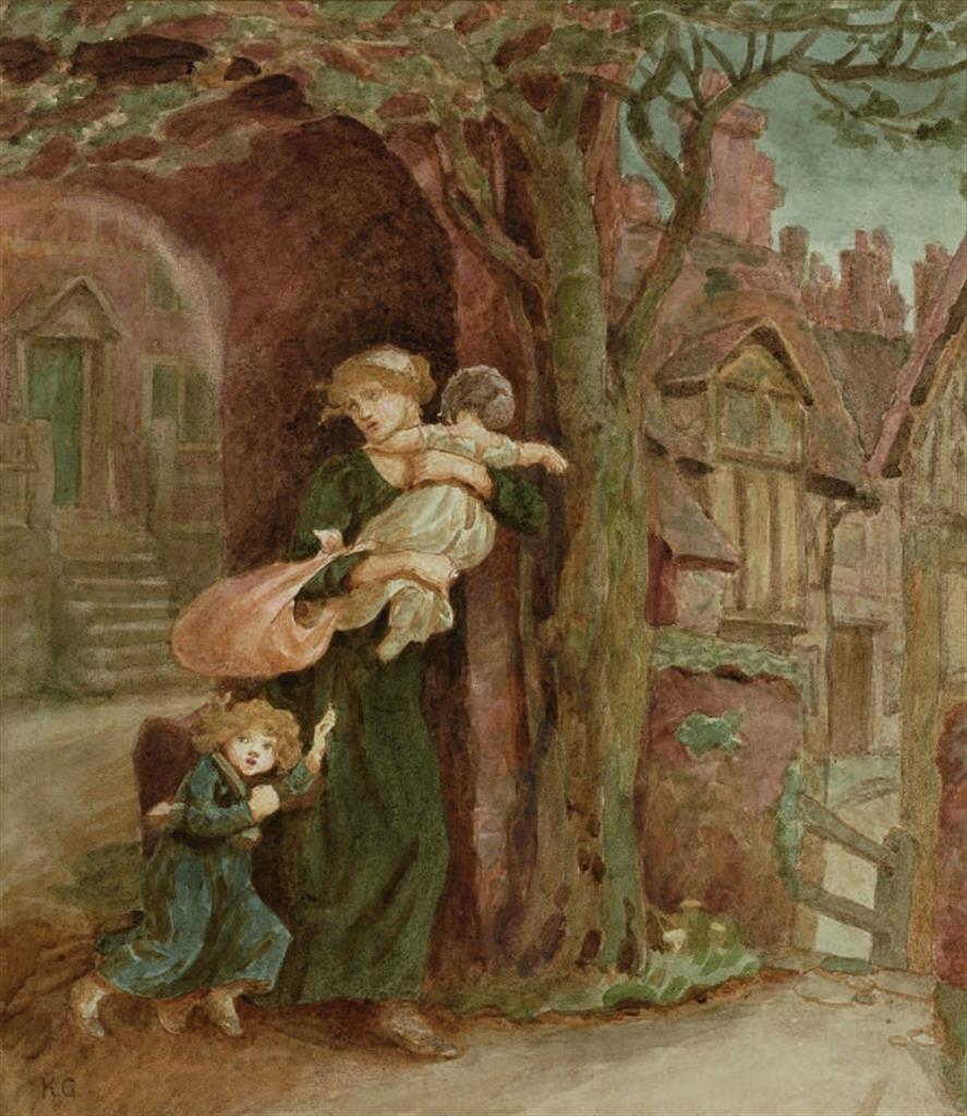 Woman Fleeing with Child, 1902