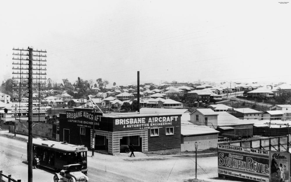 StateLibQld_2_132737_View_of_Milton,_Brisbane,_with_the_Brisbane_Aircraft_and_Automotive_Engineering_company_in_the_foreground,_1926